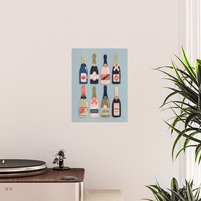 French Champagne Collection - Navy & Coral Poster Gallery Image 2