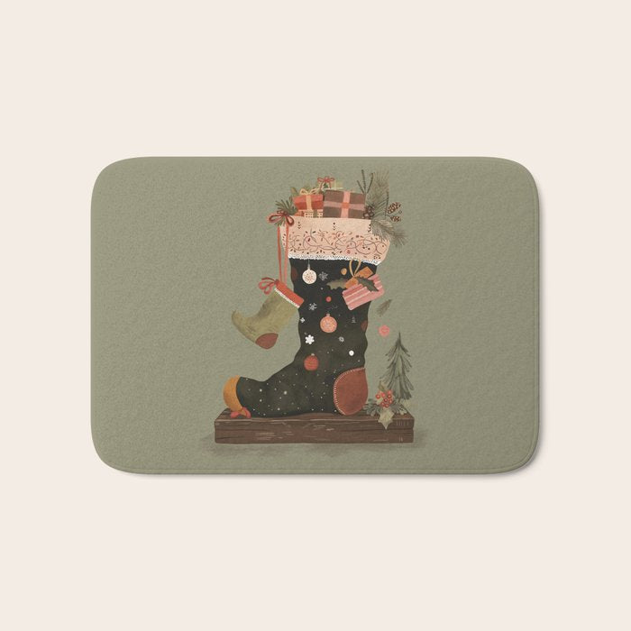 Joyful Stockings II Bath Mat Gallery Image 1