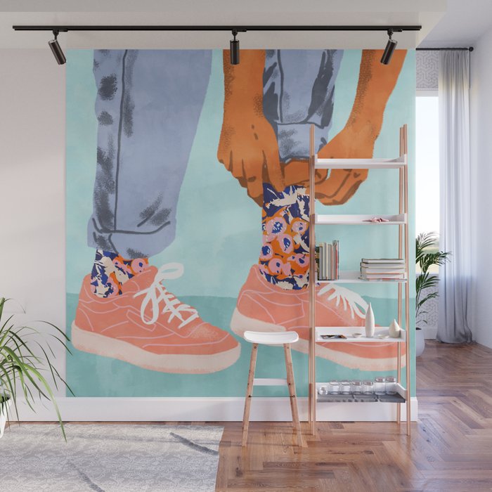 Pull Up Those Pretty Socks! | Optimism Hustle Positivity | Good Vibes Luck Pop Art Wall Mural Gallery Image 1