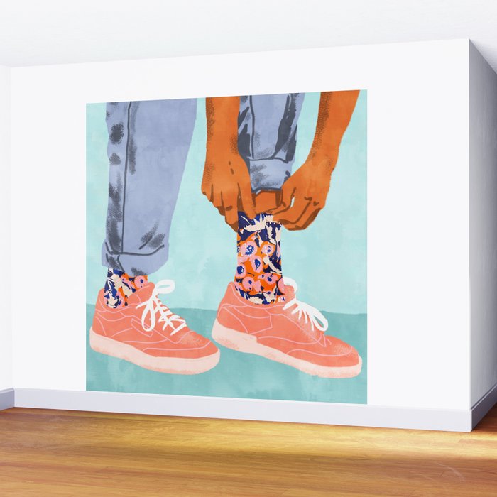 Pull Up Those Pretty Socks! | Optimism Hustle Positivity | Good Vibes Luck Pop Art Wall Mural Gallery Image 2