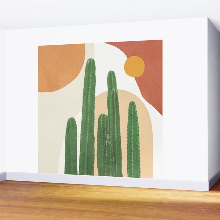 Abstract Cactus I Wall Mural Gallery Image 2