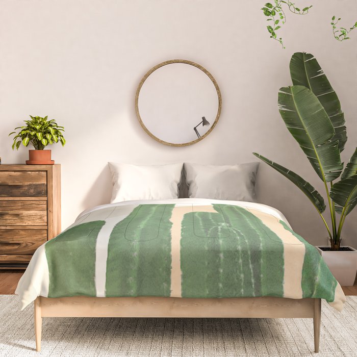 Abstract Cactus I Comforter Gallery Image 3