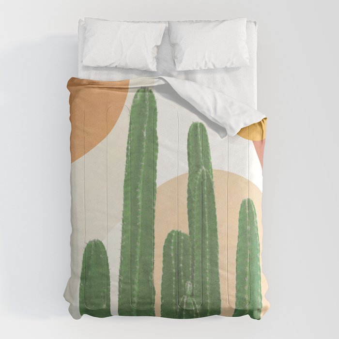 Abstract Cactus I Comforter Gallery Image 1