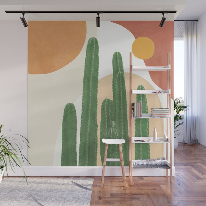 Abstract Cactus I Wall Mural Gallery Image 1