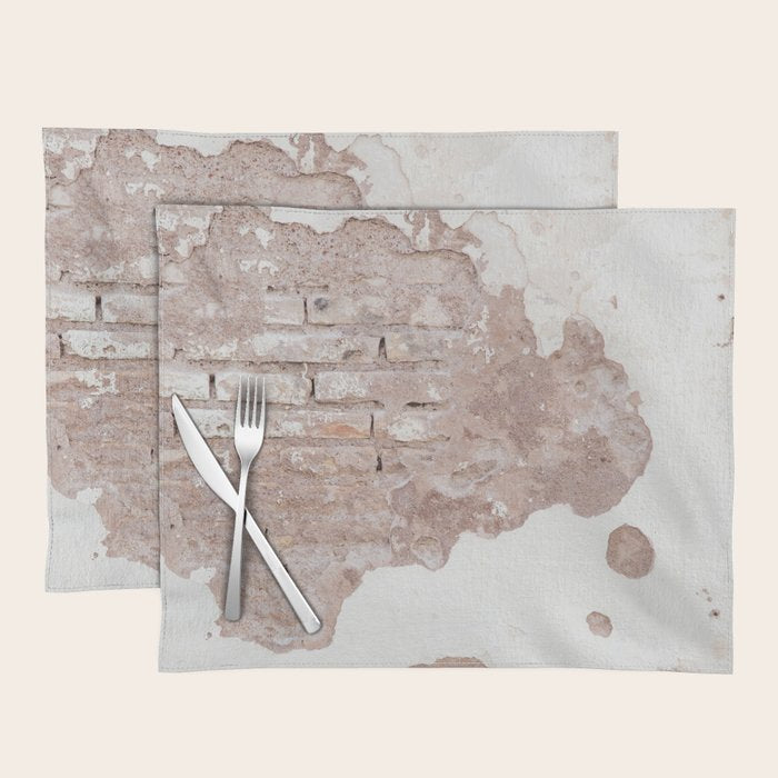 Exposed Brick Under Concrete Wall Placemat Gallery Image 1