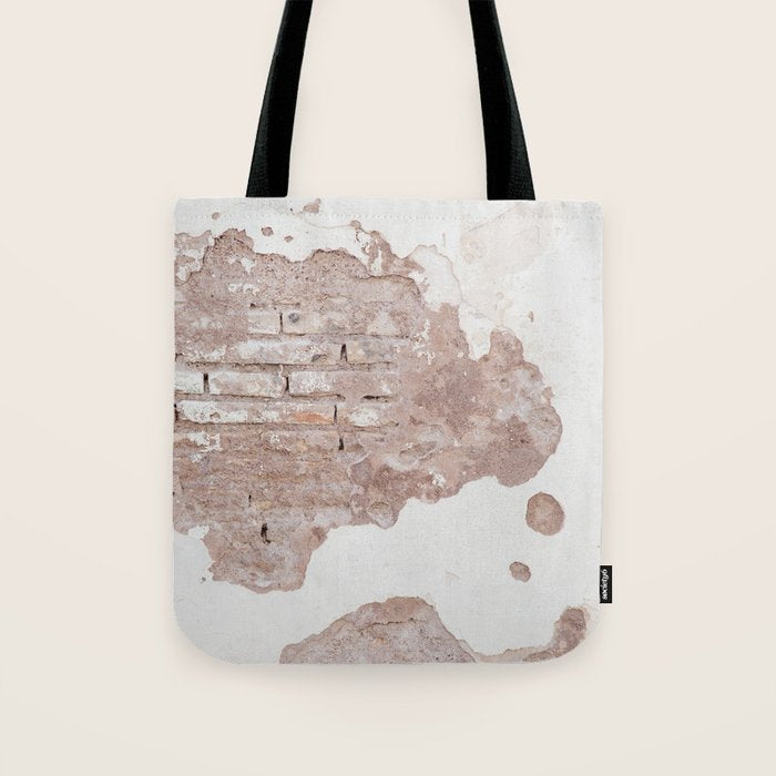 Exposed Brick Under Concrete Wall Tote Bag Gallery Image 1