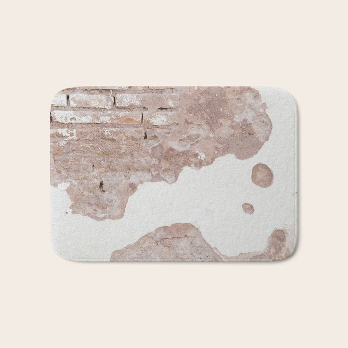 Exposed Brick Under Concrete Wall Bath Mat Gallery Image 1