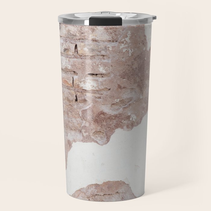 Exposed Brick Under Concrete Wall Travel Mug Gallery Image 1