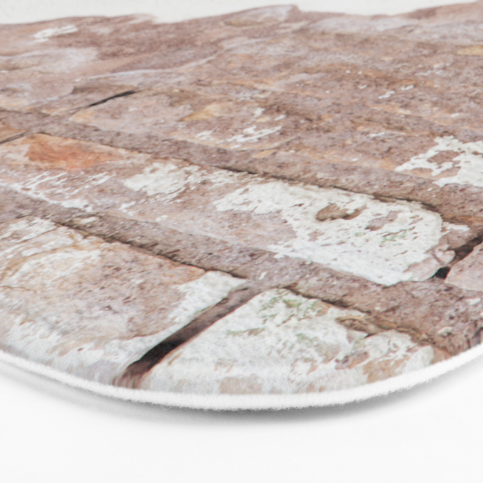 Exposed Brick Under Concrete Wall Bath Mat Gallery Image 3