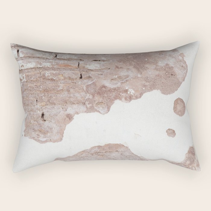 Exposed Brick Under Concrete Wall Rectangular Pillow Gallery Image 1