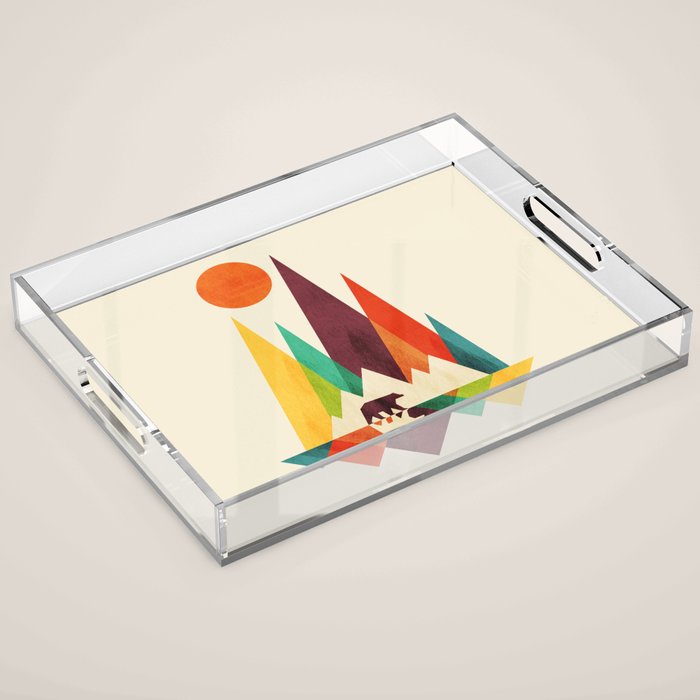 Bear In Whimsical Wild Acrylic Tray Gallery Image 1
