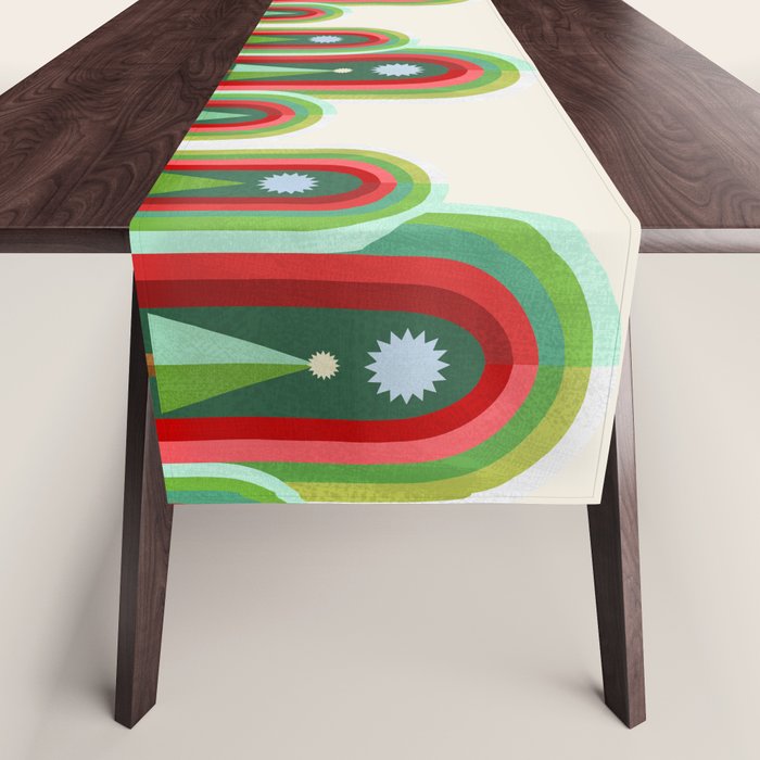 Rainbow Christmas Arches Table Runner Gallery Image 1