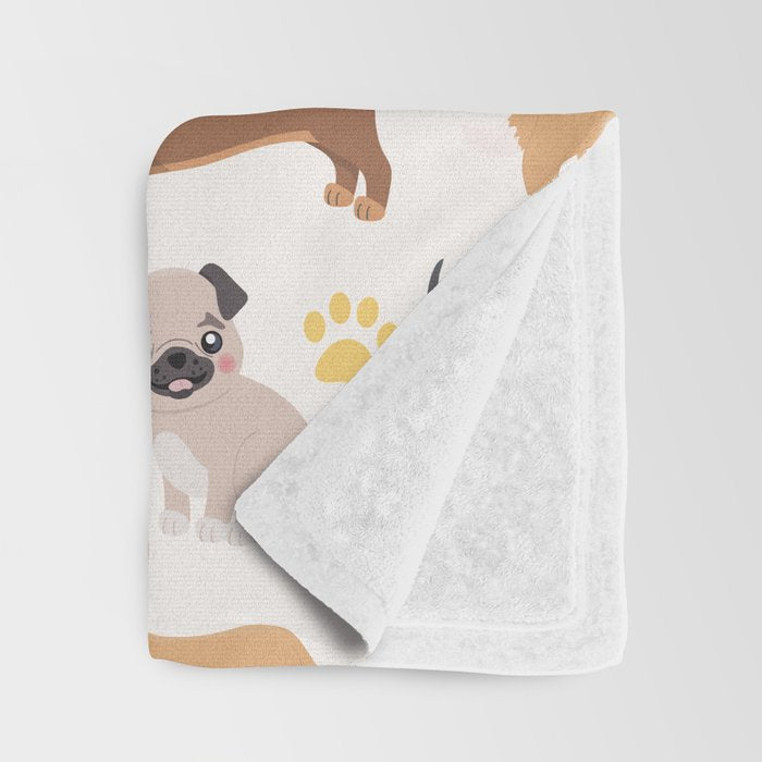Cute Dog Pattern Throw Blanket Gallery Image 3
