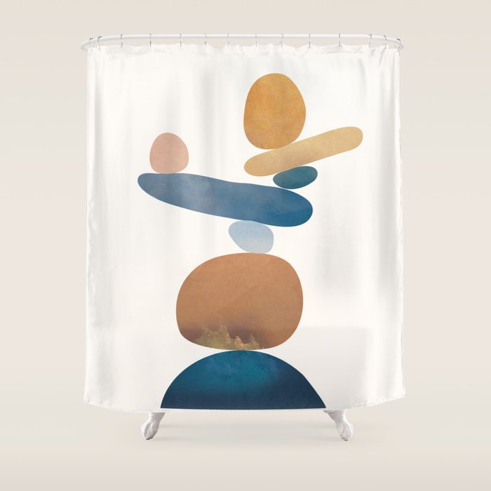 Balancing Stones 28 Shower Curtain Gallery Image 1