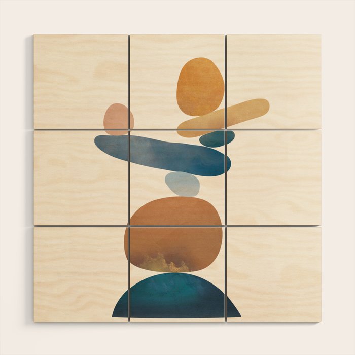 Balancing Stones 28 Wood Wall Art Gallery Image 1