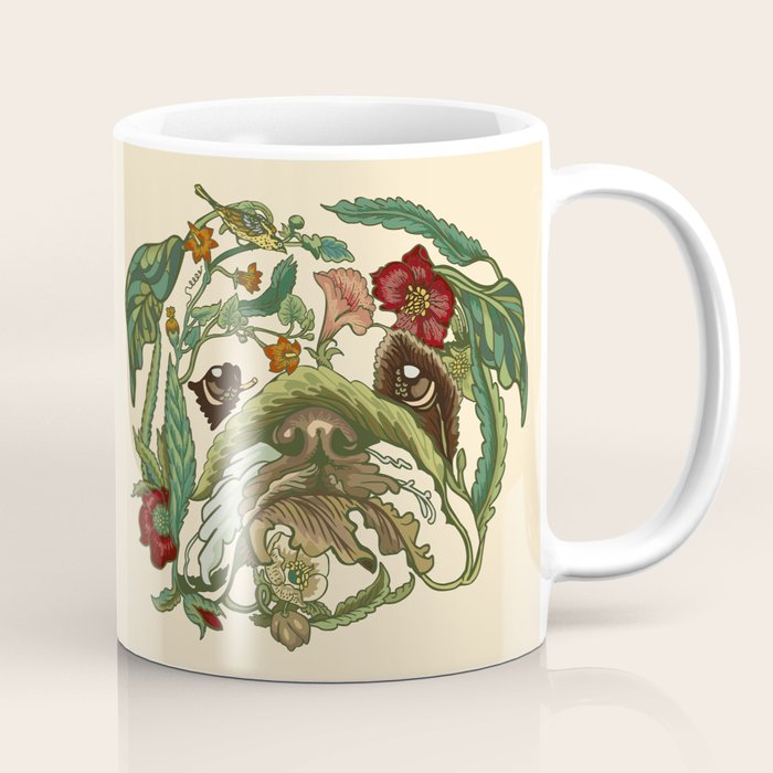 Botanical English Bulldog Coffee Mug Gallery Image 1