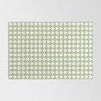 Clovers XXVI Natural Green Botanical Pattern Rug Gallery Image 2