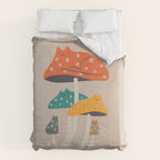 Cat and Plant 47: Mushroom Cats Comforter Gallery Image 6