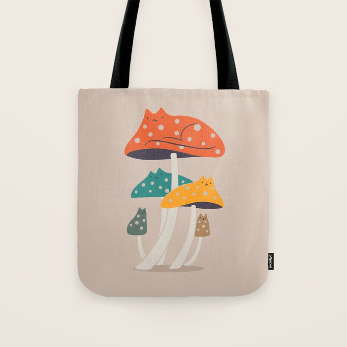 Cat and Plant 47: Mushroom Cats Tote Bag Gallery Image 1