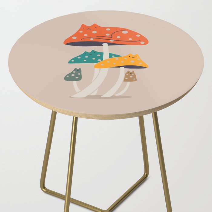 Cat and Plant 47: Mushroom Cats Side Table Gallery Image 2