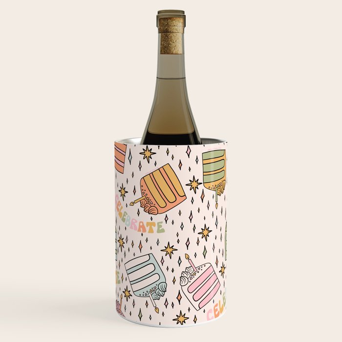 Rainbow Cake Print Wine Chiller Gallery Image 1