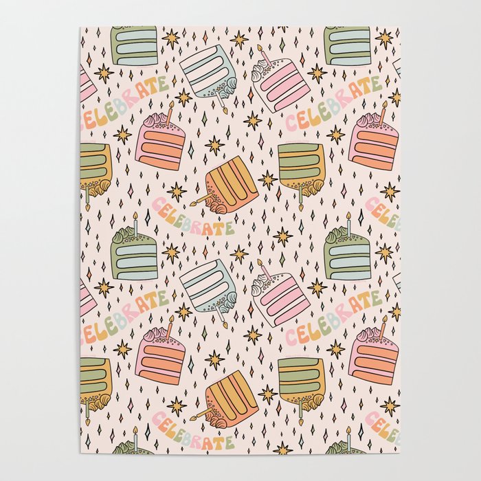 Rainbow Cake Print Poster Gallery Image 4
