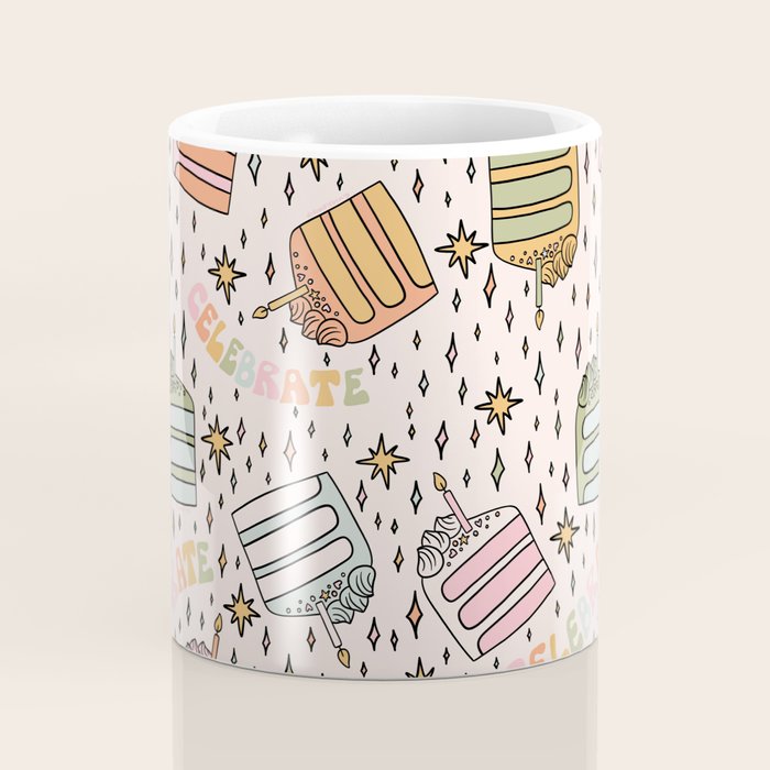 Rainbow Cake Print Coffee Mug Gallery Image 4