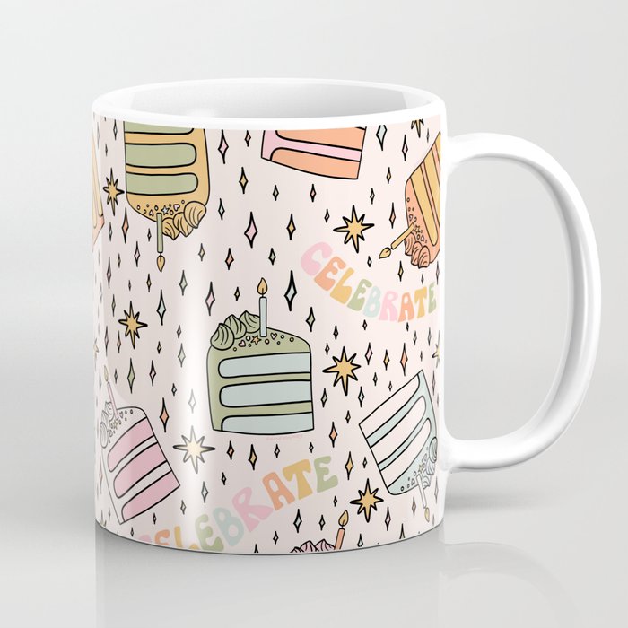 Rainbow Cake Print Coffee Mug Gallery Image 1