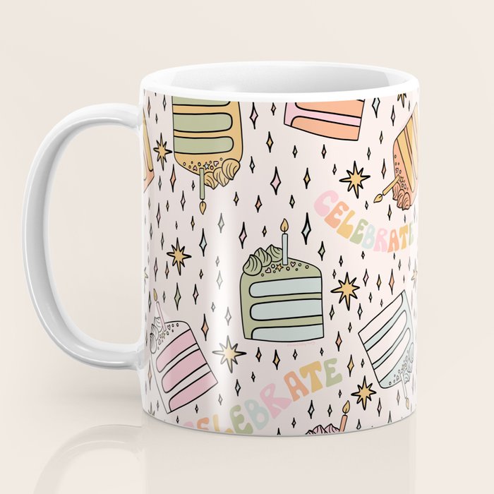 Rainbow Cake Print Coffee Mug Gallery Image 3