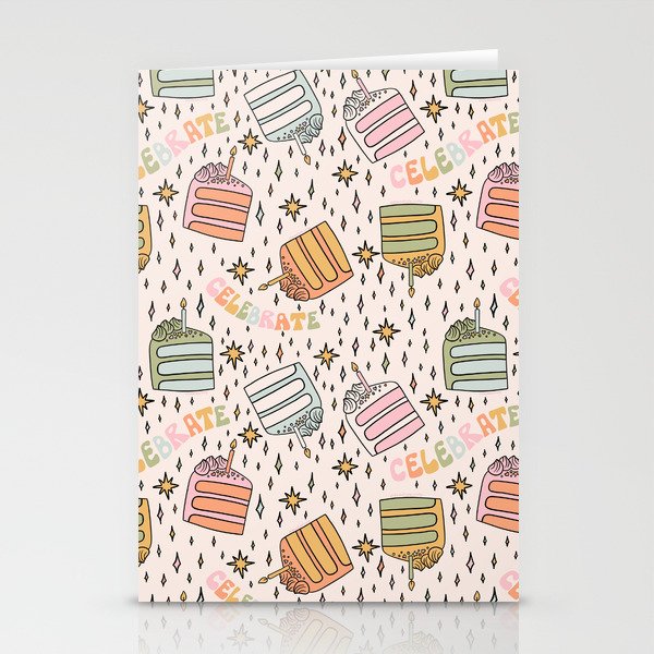 Rainbow Cake Print Stationery Card Gallery Image 2