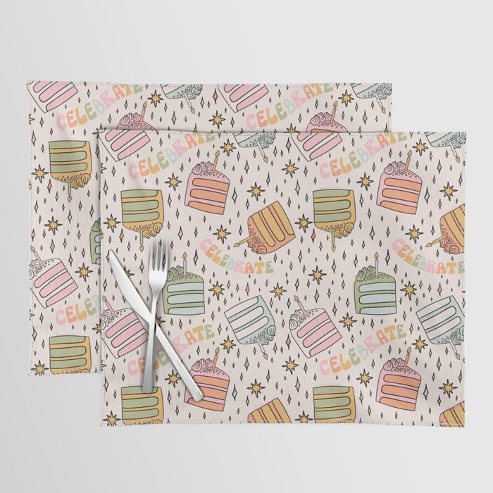 Rainbow Cake Print Placemat Gallery Image 1