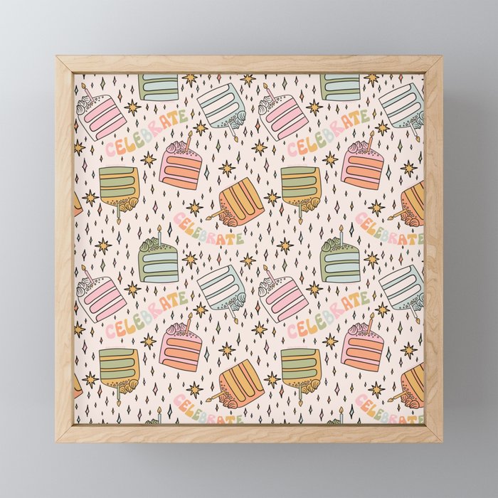 Rainbow Cake Print Mini Art Print Gallery Image 1