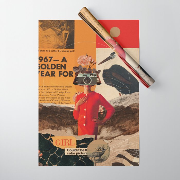 a Golden Year Wrapping Paper Gallery Image 1