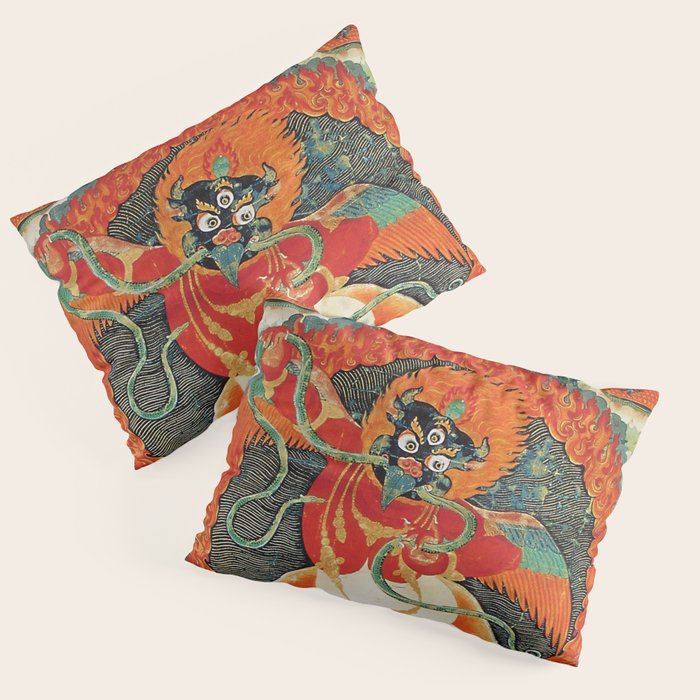 Tibetan Buddhist Hindu Garuda Shambala Pillow Sham Gallery Image 1