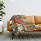 Tibetan Buddhist Hindu Garuda Shambala Throw Blanket Gallery Image 1