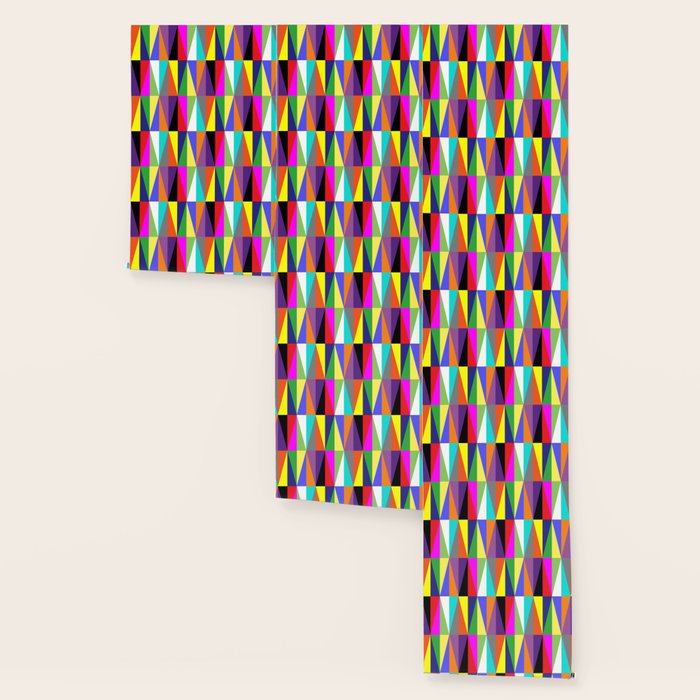 Colourful Geometric Diamonds Pattern No 1 Multicolors Wallpaper Gallery Image 3