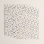 Seahorse Ocean Nautical Coastal Serenity Blue Ivory  Wrapping Paper Gallery Image 3