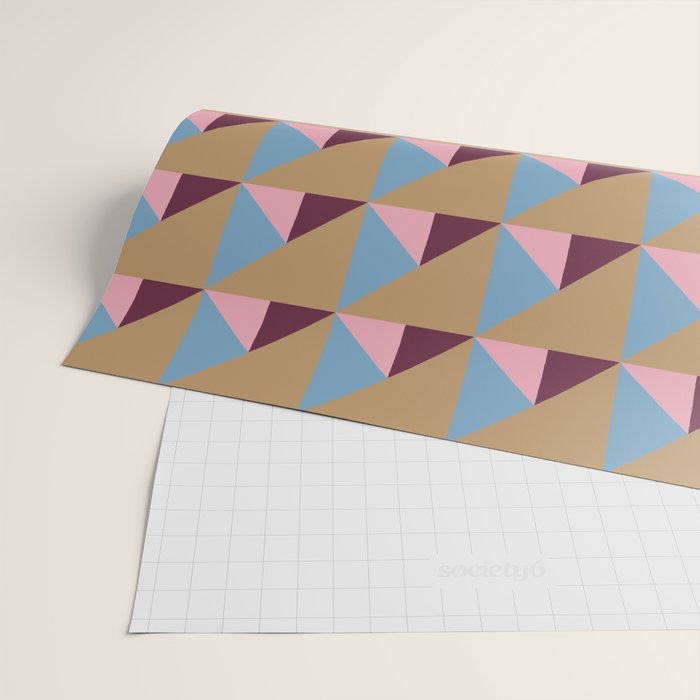 Earthy Geometric Triangle Pattern  Wrapping Paper Gallery Image 2