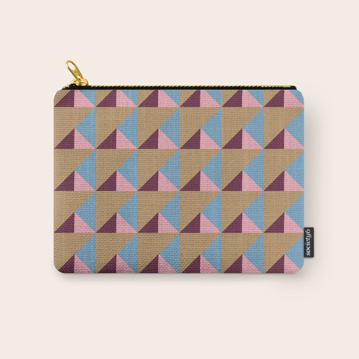 Earthy Geometric Triangle Pattern  Carry All Pouch Gallery Image 1