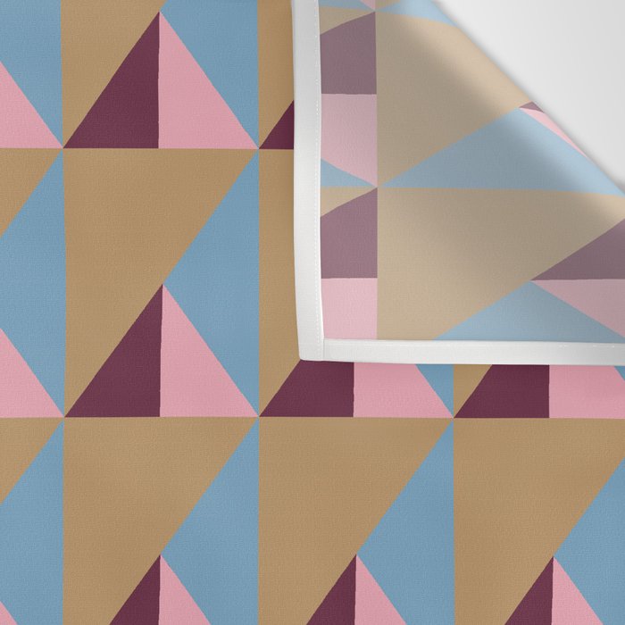 Earthy Geometric Triangle Pattern  Wall Tapestry Gallery Image 3