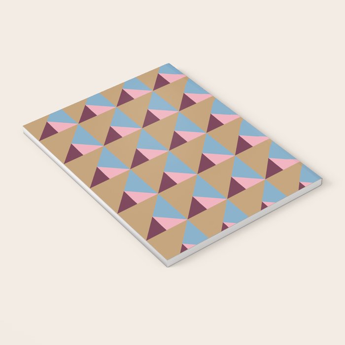 Earthy Geometric Triangle Pattern  Notebook Gallery Image 3