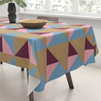 Earthy Geometric Triangle Pattern  Tablecloth Gallery Image 3