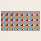 Earthy Geometric Triangle Pattern  Desk Mat Gallery Image 3