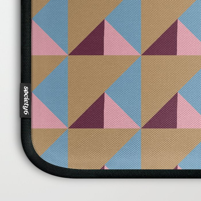 Earthy Geometric Triangle Pattern  Laptop Sleeve Gallery Image 3