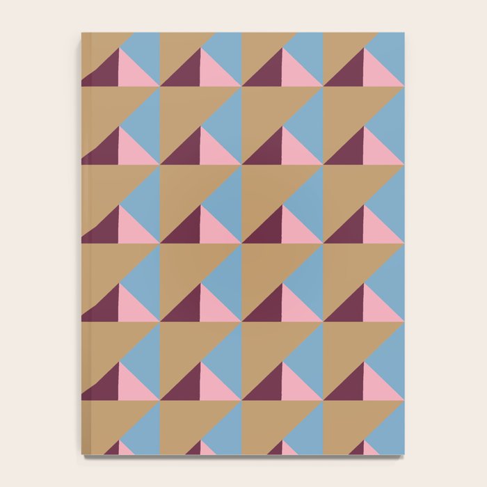 Earthy Geometric Triangle Pattern  Notebook Gallery Image 4