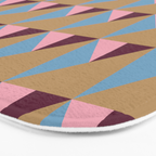 Earthy Geometric Triangle Pattern  Bath Mat Gallery Image 3