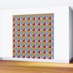 Earthy Geometric Triangle Pattern  Wall Mural Gallery Image 2