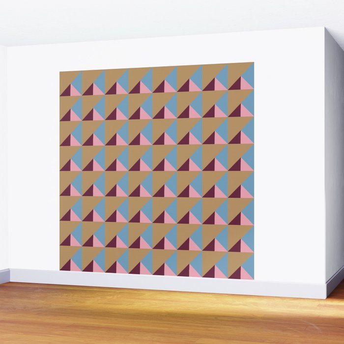 Earthy Geometric Triangle Pattern  Wall Mural Gallery Image 2