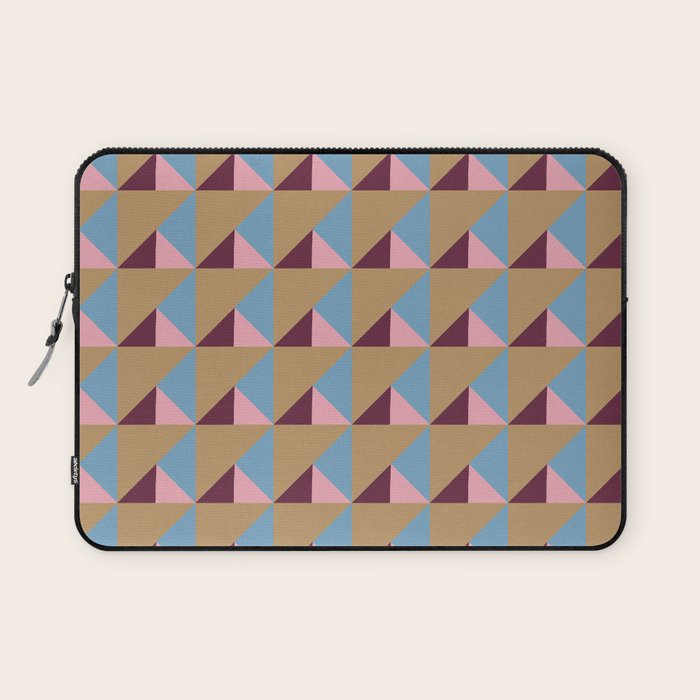 Earthy Geometric Triangle Pattern  Laptop Sleeve Gallery Image 1