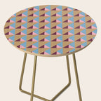 Earthy Geometric Triangle Pattern  Side Table Gallery Image 2